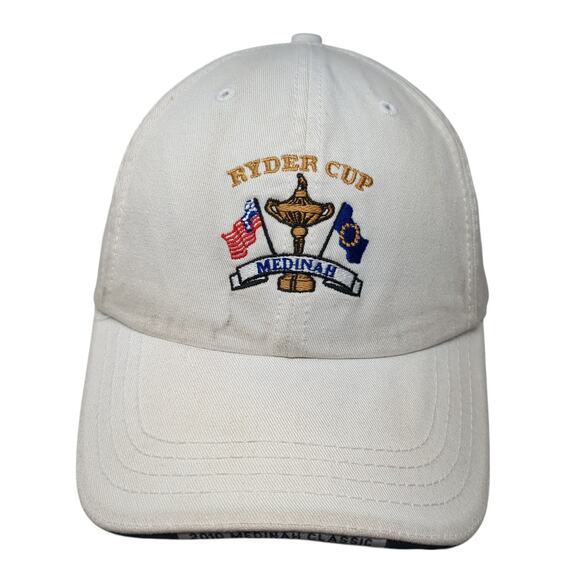 Ryder Cup Medinah Slideback Baseball Cap Beige OS Adjustable American Dry Goods - Picture 1 of 10